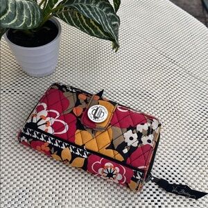 Vera Bradley Red and Yellow Floral Wallet